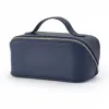 Leather cosmetic bag Adri, navy