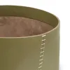 Wastepaper Basket, leather, H  30 cm, D 38 cm, clay - 2