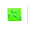 Greeting card Happy Birthday calligraphy green
