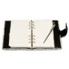 Personal Organiser, python leather, black/white - 2