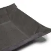 Valet tray square, suede leather, 20 x 20 cm, lava - 2