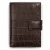 Personal Planner, alligator-embossed leather, dark brown