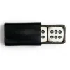 Dice Game with 2 Dice in Leather Box, black