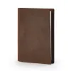 Book cover for DIN A5 books, leather, tobacco