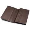 Wallet Double with Coin Pocket, python leather, dark brown - 3