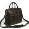 Briefcase, python leather, dark brown - 3