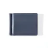 Card Wallet w. Money Clip, 6 cc, Koll. 1977, leather, blue