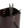 Pen Holder Stitch, leather, square, dark brown - 2