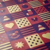 Wrapping paper christmas squares red, 50 x 70 cm, 3 sheets - 2