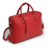 Briefcase Adri, leather, dark  red - 3