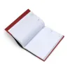 Book cover for DIN A5 books, smooth leather, dark red - 3