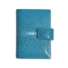 Pocket Organiser, stingray leather, turquoise