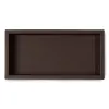 Leather tray, deer leather, 24 x 12 cm, mocha