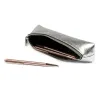 Pencil Case, leather Mos, silver - 3