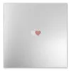 Double Heart Greeting Card – Silver/Bronze Mirror Finish