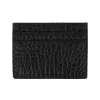 Card Wallet, 4 cc, alligator leather, flat, black